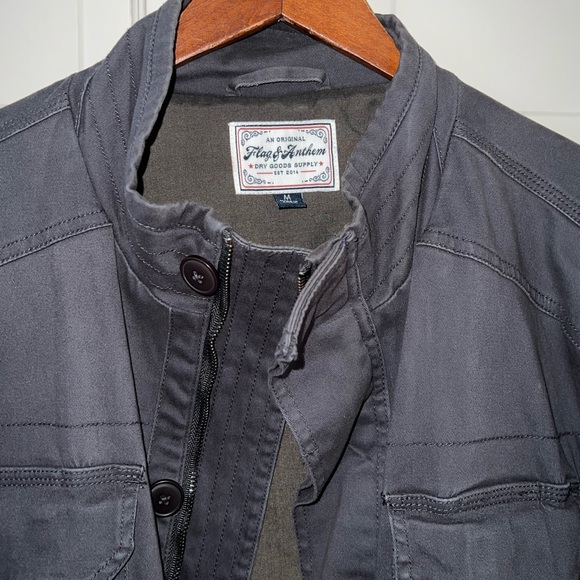 Men’s jacket - Flag & Anthem dark gray medium full zip - Picture 3 of 8